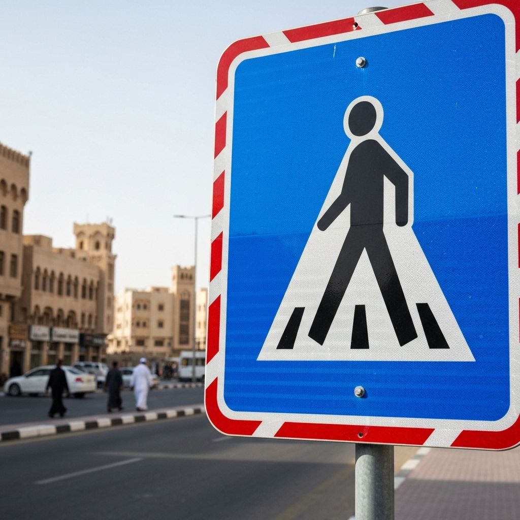 Pedestrian sign illustration